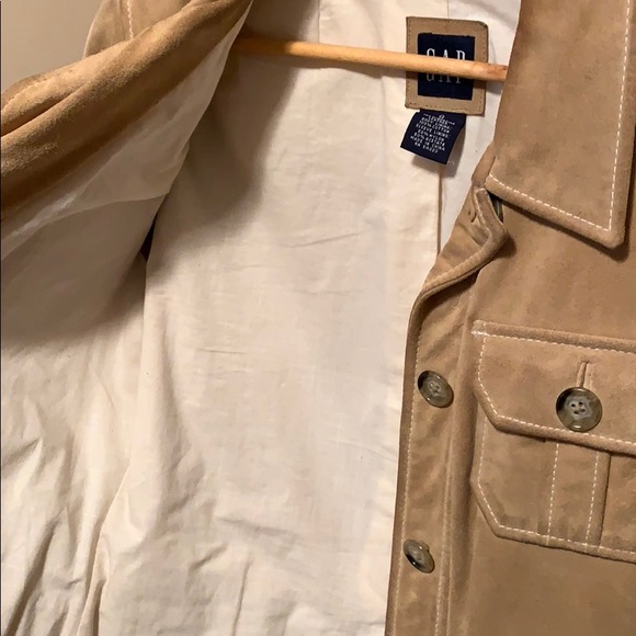 Vintage Gap Tan Suede Leather Jacket. Size Small. - Picture 5 of 12